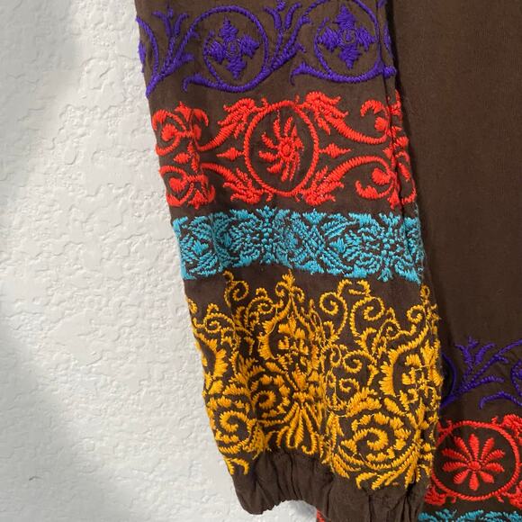 Johnny Was JWLA Womens Tunic Top S Embroidered Vibrant Long Sleeve Runs Small - Picture 5 of 9